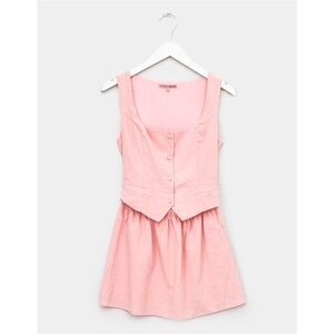 Sleeveless Pink Mini Dress with Buttons. No longer with tag but never worn